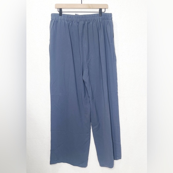 NEW Kirundo Lace Trim Belted Trousers Blue Gray Pull One Boho Comfy Pants XXL - Picture 3 of 9
